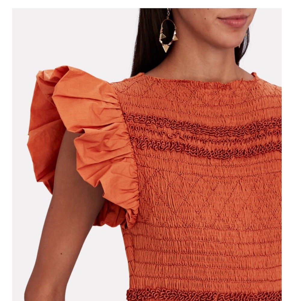 Ulla Johnson Midi Burnt Orange Size 10 Nwot $595 … - image 1